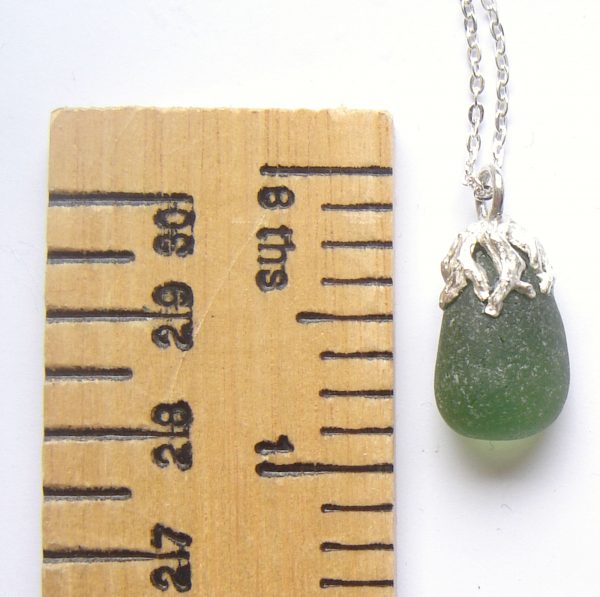 Coastal Inspired Green Seaglass Necklace