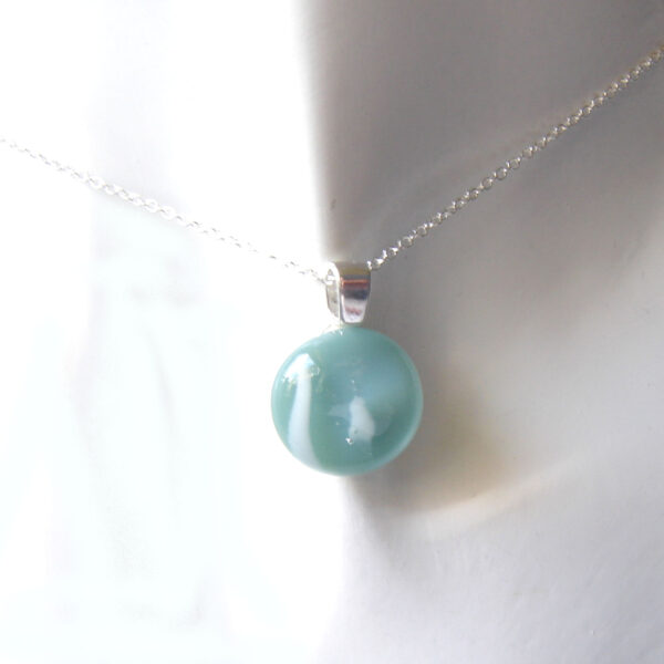Mint Green Organic Forms Necklace