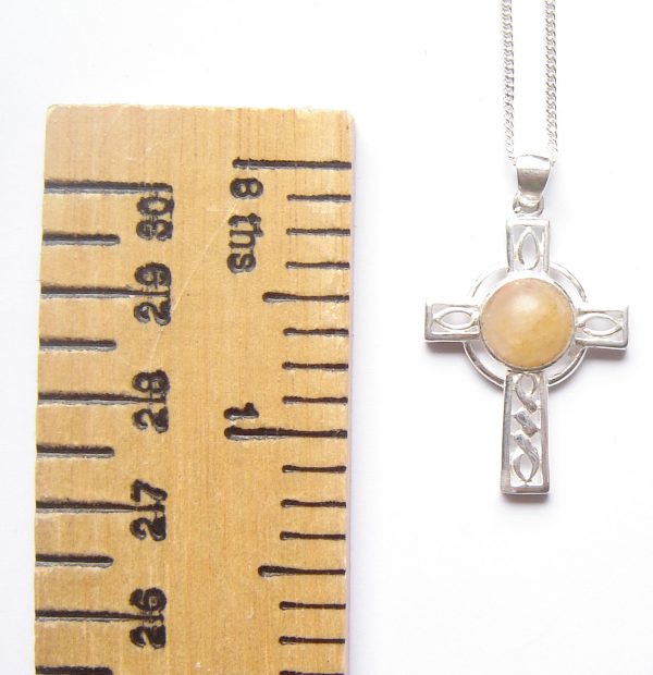 Naatural British Carnelian Gemstone Cross