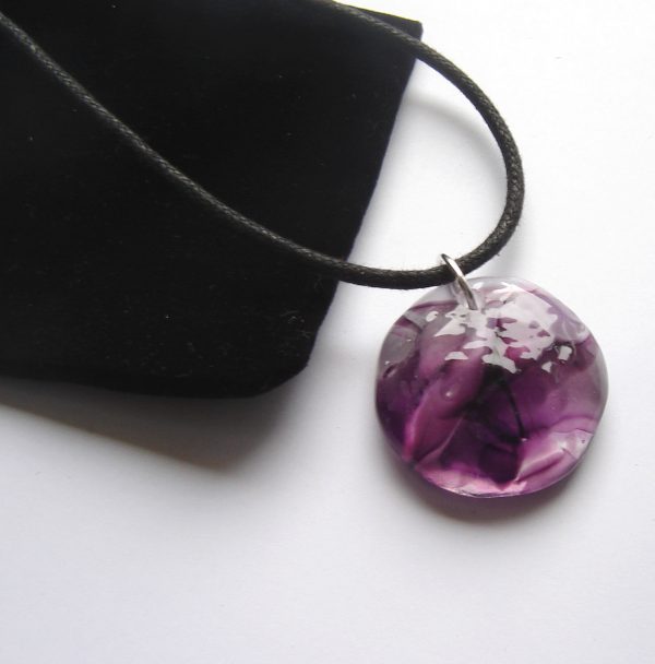 Recycled Studio Glass Purple Pendant