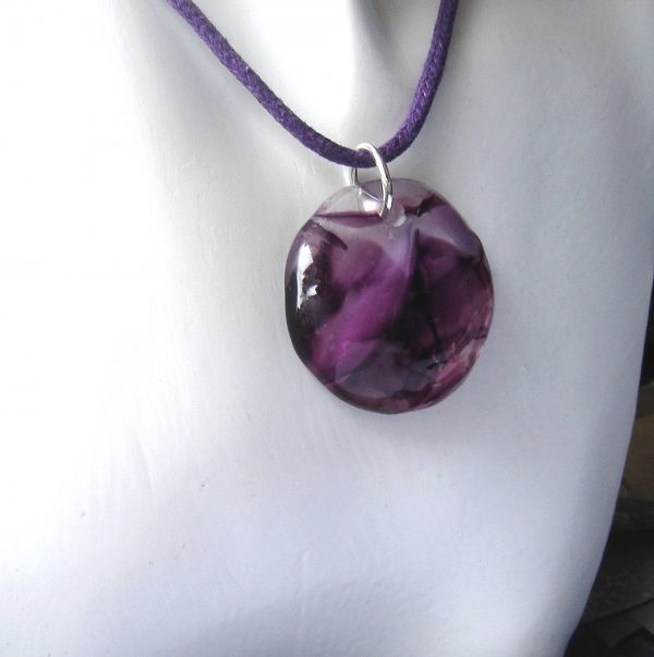 Recycled Studio Glass Purple Pendant