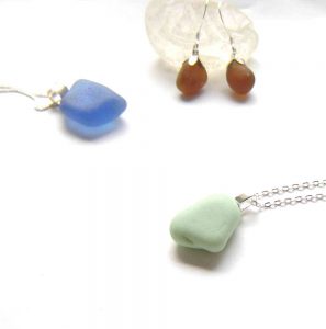 Sea Glass Jewellery in hand-collected Northumbrian sea glass fromthe north-east coast of England, Britain.