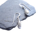Rock Art Silver Teardrop Earrings